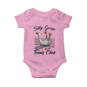 Funny Silly Goose Tennis Club Baby Onesie Tennis Lover Gift TS12 Light Pink Print Your Wear