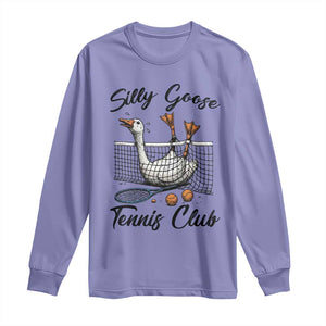 Funny Silly Goose Tennis Club Long Sleeve Shirt Tennis Lover Gift TS12 Violet Print Your Wear