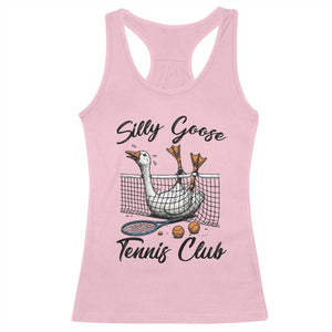 Funny Silly Goose Tennis Club Racerback Tank Top Tennis Lover Gift TS12 Light Pink Print Your Wear
