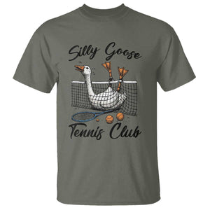 Funny Silly Goose Tennis Club T Shirt Tennis Lover Gift TS12 Military Green Print Your Wear