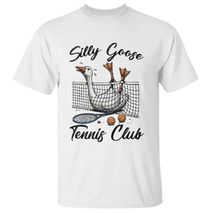 Funny Silly Goose Tennis Club T Shirt Tennis Lover Gift TS12 White Print Your Wear