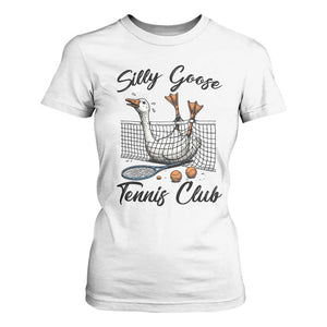 Funny Silly Goose Tennis Club T Shirt For Women Tennis Lover Gift TS12 White Print Your Wear