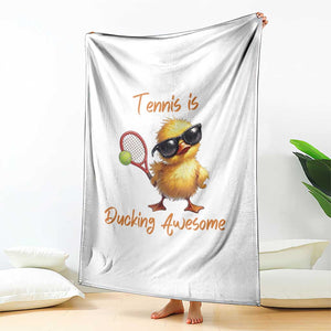 Funny Cute Duck Playing Tennis Throw Blanket Ducking Awesome TS12 Print Your Wear