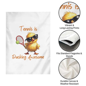 Funny Cute Duck Playing Tennis Garden Flag Ducking Awesome TS12 Print Your Wear
