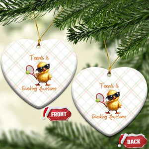 Funny Cute Duck Playing Tennis Ceramic Ornament Ducking Awesome TS12 Print Your Wear
