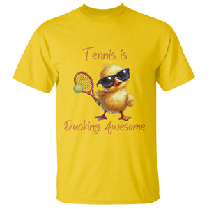 Funny Cute Duck Playing Tennis T Shirt Ducking Awesome TS12 Daisy Print Your Wear