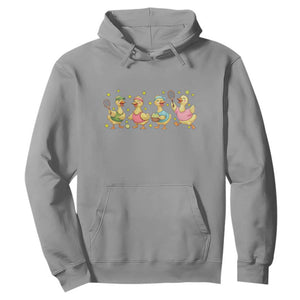 Funny Duck Playing Tennis Hoodie Farm Animal Lover TS12 Sport Gray Print Your Wear