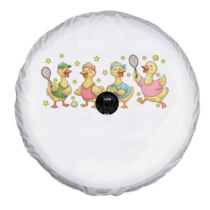 Funny Duck Playing Tennis Spare Tire Cover Farm Animal Lover TS12 Print Your Wear
