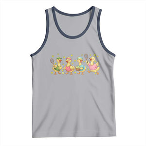 Funny Duck Playing Tennis Tank Top Farm Animal Lover TS12 Athletic Heather Navy Print Your Wear