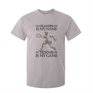 Grandpa Is My Name Tennis Is My Game T Shirt For Kid Funny Tennis Quote TS12 Ice Gray Print Your Wear
