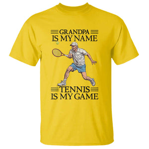 Grandpa Is My Name Tennis Is My Game T Shirt Funny Tennis Quote TS12 Daisy Print Your Wear