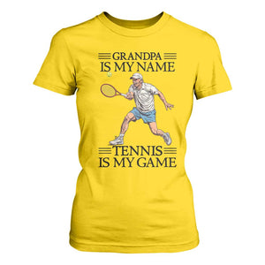 Grandpa Is My Name Tennis Is My Game T Shirt For Women Funny Tennis Quote TS12 Daisy Print Your Wear