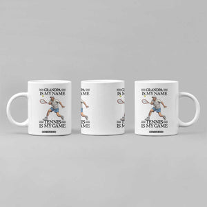 Grandpa Is My Name Tennis Is My Game Coffee Mug Funny Tennis Quote TS12 Print Your Wear
