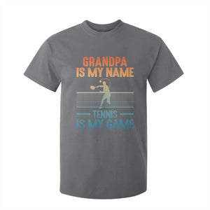 Funny Grandpa Tennis Quote T Shirt For Kid Tennis Is My Game TS12 Charcoal Print Your Wear