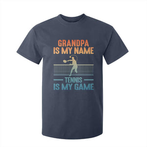 Funny Grandpa Tennis Quote T Shirt For Kid Tennis Is My Game TS12 Navy Print Your Wear