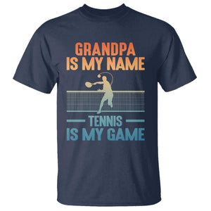 Funny Grandpa Tennis Quote T Shirt Tennis Is My Game TS12 Navy Print Your Wear