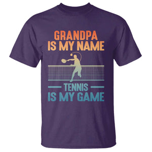 Funny Grandpa Tennis Quote T Shirt Tennis Is My Game TS12 Purple Print Your Wear