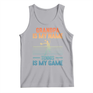 Funny Grandpa Tennis Quote Tank Top Tennis Is My Game TS12 Athletic Heather Print Your Wear