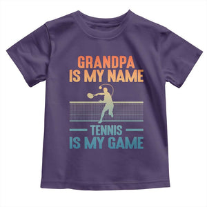 Funny Grandpa Tennis Quote Toddler T Shirt Tennis Is My Game TS12 Purple Print Your Wear