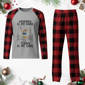 Funny Tennis Quote Plaid Pajama Set Grandma Is My Name Tennis Is My Game TS12 Buffalo Plaid Print Your Wear
