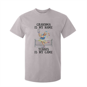 Funny Tennis Quote T Shirt For Kid Grandma Is My Name Tennis Is My Game TS12 Ice Gray Print Your Wear
