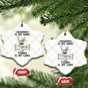 Funny Tennis Quote Ceramic Ornament Grandma Is My Name Tennis Is My Game TS12 Print Your Wear