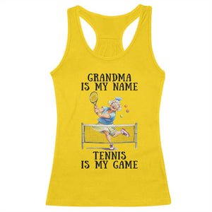 Funny Tennis Quote Racerback Tank Top Grandma Is My Name Tennis Is My Game TS12 Daisy Print Your Wear