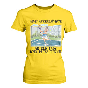Funny Grandma Tennis Player Gift T Shirt For Women Never Underestimate An Old Lady TS12 Daisy Print Your Wear