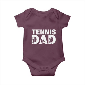 Funny Tennis Dad Life Baby Onesie Tennis Player Gift TS12 Maroon Print Your Wear