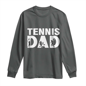 Funny Tennis Dad Life Long Sleeve Shirt Tennis Player Gift TS12 Dark Heather Print Your Wear