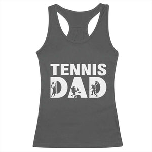 Funny Tennis Dad Life Racerback Tank Top Tennis Player Gift TS12 Dark Heather Print Your Wear