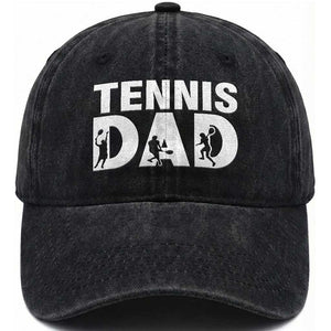 Funny Tennis Dad Life Washed Cotton Baseball Cap Tennis Player Gift TS12 Print Your Wear