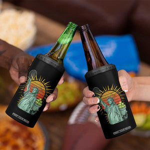 Funny Statue Of Liberty Tennis Player 4 in 1 Can Cooler Tumbler Patriotic Sports Lover TS12 Print Your Wear