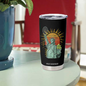 Funny Statue Of Liberty Tennis Player Tumbler Cup Patriotic Sports Lover TS12 Print Your Wear