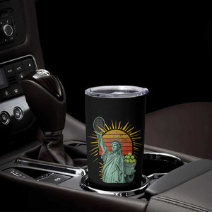 Funny Statue Of Liberty Tennis Player Tumbler Cup Patriotic Sports Lover TS12 Print Your Wear