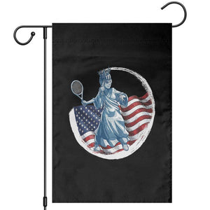 Funny Statue Of Liberty Tennis Player Garden Flag USA Pride Female Tennis Gift TS12 Black Print Your Wear