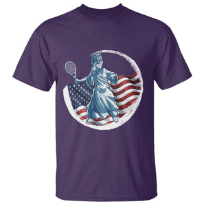 Funny Statue Of Liberty Tennis Player T Shirt USA Pride Female Tennis Gift TS12 Purple Print Your Wear