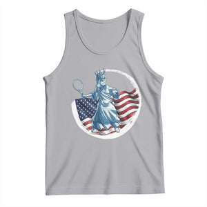 Funny Statue Of Liberty Tennis Player Tank Top USA Pride Female Tennis Gift TS12 Athletic Heather Print Your Wear