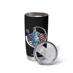Funny Statue Of Liberty Tennis Player Tumbler Cup USA Pride Female Tennis Gift TS12 Print Your Wear