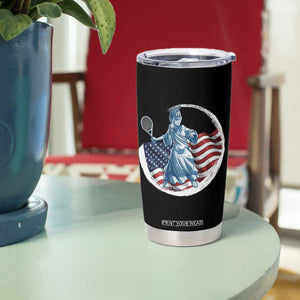 Funny Statue Of Liberty Tennis Player Tumbler Cup USA Pride Female Tennis Gift TS12 Print Your Wear