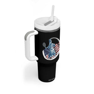 Funny Statue Of Liberty Tennis Player Tumbler With Handle USA Pride Female Tennis Gift TS12 Print Your Wear