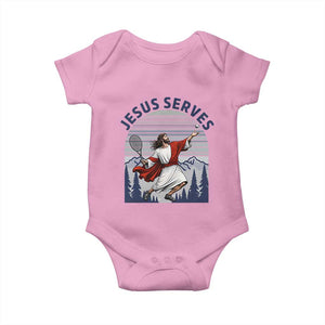 Christian Tennis Lover Gift Baby Onesie Funny Christian Gift TS12 Light Pink Print Your Wear