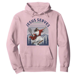 Christian Tennis Lover Gift Hoodie Funny Christian Gift TS12 Light Pink Print Your Wear
