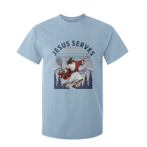 Christian Tennis Lover Gift T Shirt For Kid Funny Christian Gift TS12 Light Blue Print Your Wear