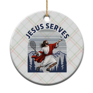 Christian Tennis Lover Gift Ceramic Ornament Funny Christian Gift TS12 1pc Christmas Plaid Print Your Wear