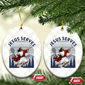 Christian Tennis Lover Gift Ceramic Ornament Funny Christian Gift TS12 Print Your Wear