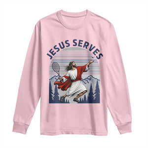 Christian Tennis Lover Gift Long Sleeve Shirt Funny Christian Gift TS12 Light Pink Print Your Wear