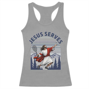 Christian Tennis Lover Gift Racerback Tank Top Funny Christian Gift TS12 Sport Gray Print Your Wear