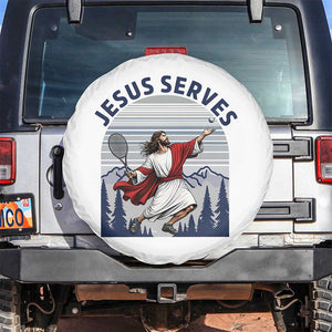 Christian Tennis Lover Gift Spare Tire Cover Funny Christian Gift TS12 No hole White Print Your Wear