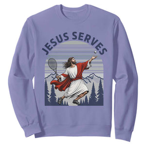 Christian Tennis Lover Gift Sweatshirt Funny Christian Gift TS12 Violet Print Your Wear